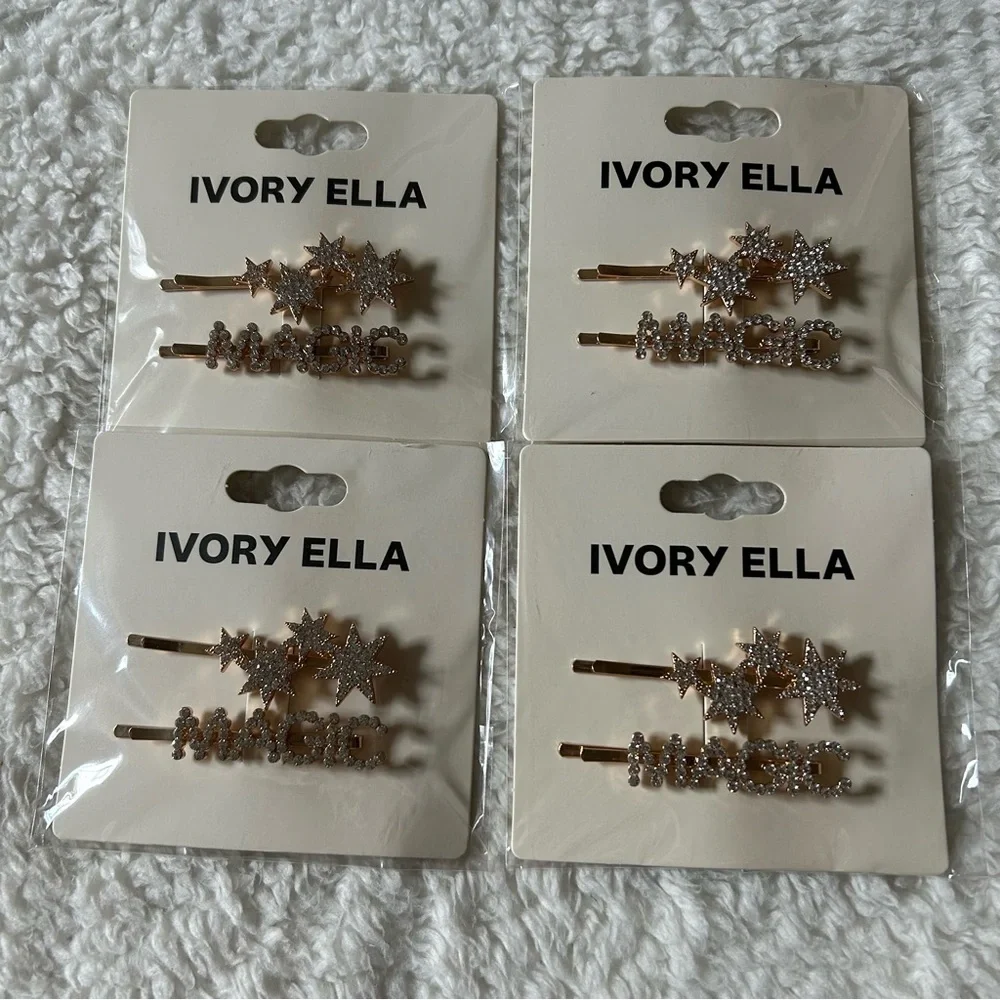 Ivory Ella Hair Pins 4 Pack NEW